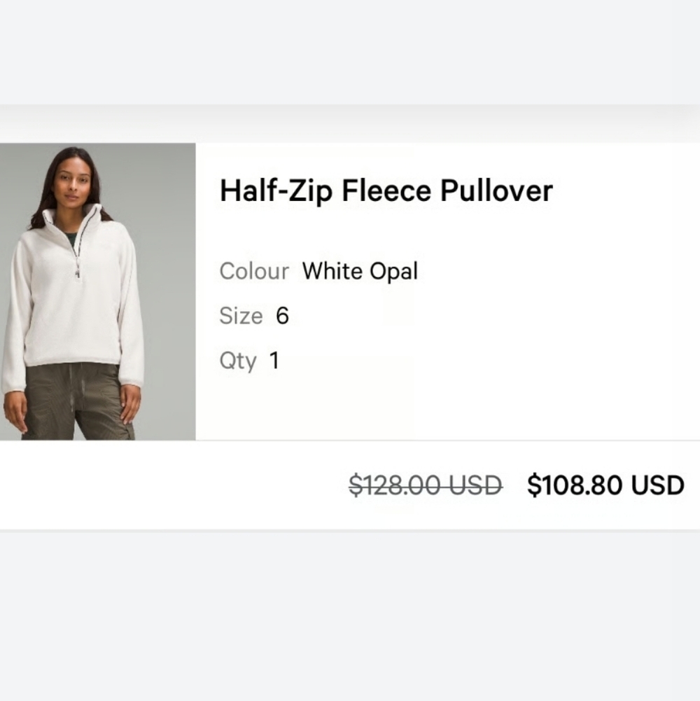 Lululemon Cream Fleece Pullover